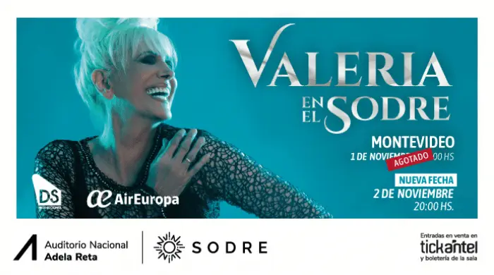 Valeria Lynch en el Sodre - imágen de show