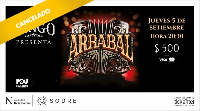 Arrabal - Paysandú es Tango CANCELADO - imágen de show